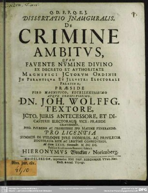 Dissertatio de crimine ambitus