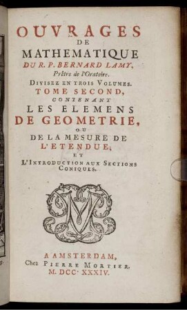 Tome 2: Ouvrages De Mathématique. Tome Second