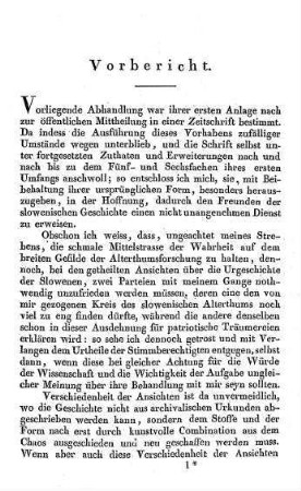 Vorbericht
