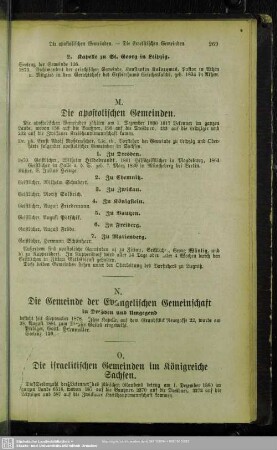 M. Die apostolischen Gemeinden