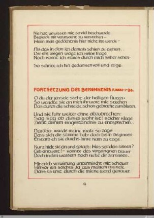 Fortsetzung des Bekenntnis (Fortsetzung des Bekenntnisses, Die Taufe im Lethe, Fegefeuer XXXI, 1 - 36) : [SW X/XI: h7]; [SW X/XI, S. 96-97/187]