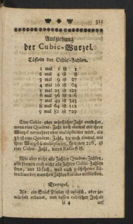 Ausziehung der Cubic-Wurzel.