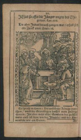 10. Jesus straffet die Jünger wegen des Ehrgeitzes.