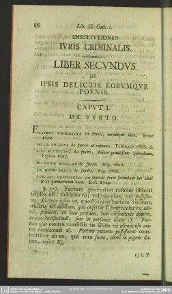 Liber Secundus, De Ipsis Delictis Eorumque Poenis