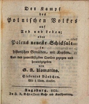 Der Kampf des Polnischen Volkes auf Tod und Leben : in historischen Gemälden, 7