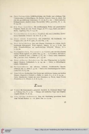Zinn (Nr. 128-145a)