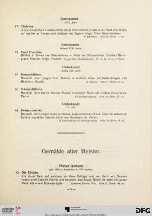 Gemälde alter Meister (Nr. 62-131)
