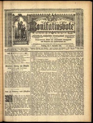 Erste Ausgabe vom Sonntag, den 03. September 1911.
