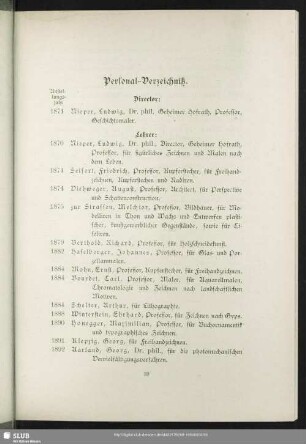 Personal-Verzeichniß