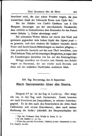 XXV. Nach Sacramento über die Sierra