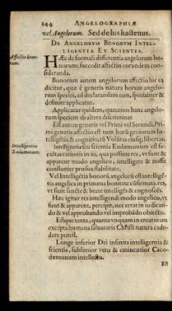 De Angelorum Bonorum Intelligentia Et Scientia