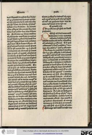 Postquam circa verbum incarnatum considerata est nihilominus plenitudo carismatum, deinde consideranda est tolerantia passionum.