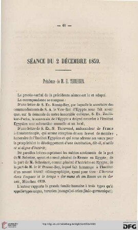 Séance du 2 décembre 1859