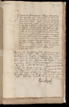 Reinboth, Johann: Brief an Landgraf Moritz; mit Vermerk des Landgrafen; 1625 Juni 22