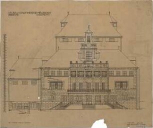 Fischer, Theodor; Heilbronn; Stadt-Theater - Südseite (Ansicht)
