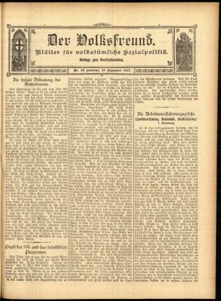 Ausgabe vom Sonntag, den 15. Dezember 1907.