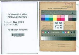 Entnazifizierung Friedrich Neumeyer , geb. 29.01.1913 (Gerichtsrat)