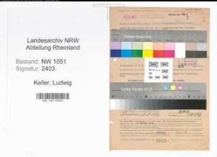 Entnazifizierung Ludwig Keller , geb. 26.09.1895 (Gaertner)