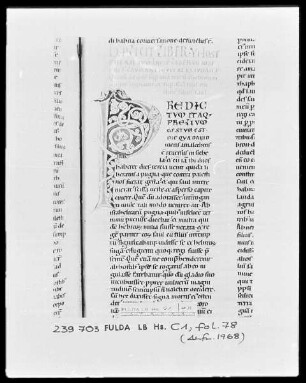 Flavius Josephus, Antiquitates Judaeorum Buch 1-13 — Initiale P(redictum), Folio 78recto