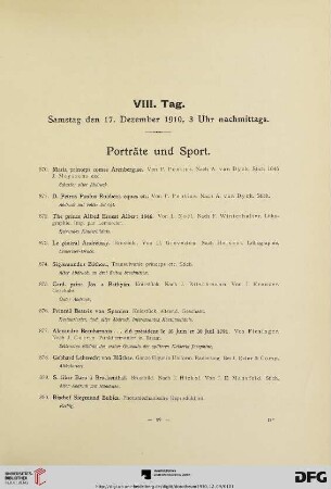VIII. Tag (Nr. 870-966)