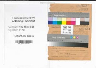 Entnazifizierung Klaus Gottschalk, geb. 28.06.1911 (Gerichtsreferendar)