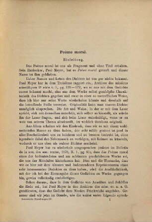 Abfassungszeit und Ueberlieferung des Poème Moral : Inaug. Diss. der Univ. Goettingen