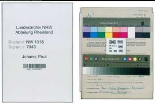 Entnazifizierung Paul Johann , geb. 18.03.1905 (Schlosser)