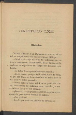Capítulo LXX - Misterios.