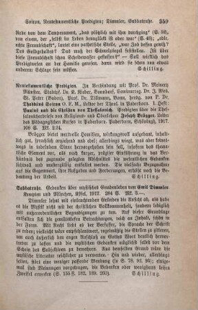 359 [Rezension] Soiron, Thaddäus, Neutestamentliche Predigten; 1. Heft