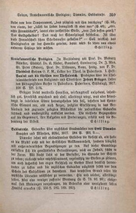 359 [Rezension] Soiron, Thaddäus, Neutestamentliche Predigten; 1. Heft
