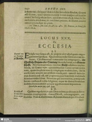 Locus XXX. De Ecclesia
