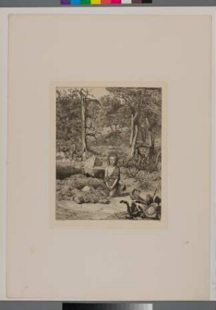 Simplicius am Grabe des Einsiedlers; Intermezzi Blatt 8