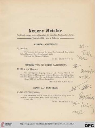 Neuere Meister (Nr. 72-97)