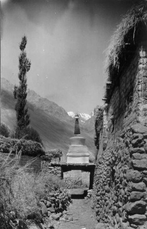 Indien. Kashmir. Ladakh. Chörten im Nubra Tal, in der Nähe von dem Dorf Panamik
