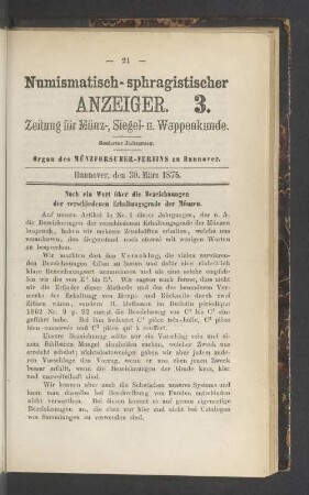 3. 30. März 1875