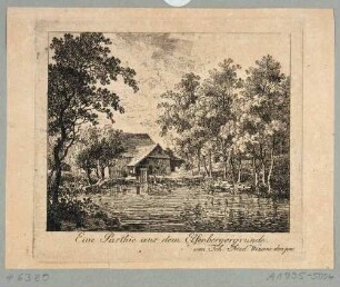 Partie im Helfenberger Grund zwischen Niederpoyritz und Gönnsdorf, Bauernhaus (Mühle?) am Helfenberger Bach