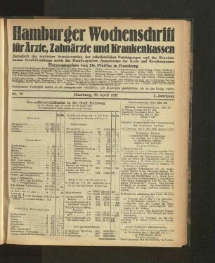 Nr. 18. 30. April 1922