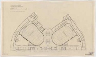 Haus des Rundfunks, Berlin-Charlottenburg Wettbewerbs-Entwurf: Grundriss 3. OG 1:200