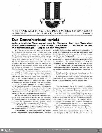 Der Zentralverband spricht