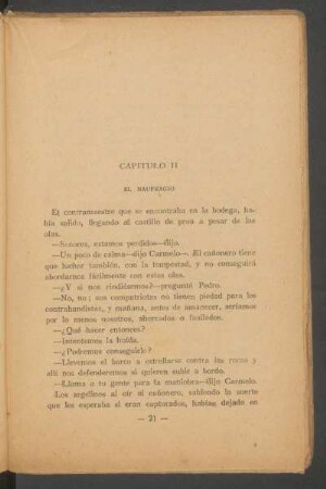 Capítulo II - El naufragio