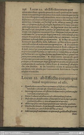 Locus 22. ab Effectu eorum quae Simul requiruntur ad esse