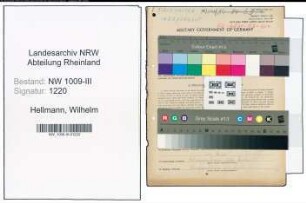 Entnazifizierung Wilhelm Hellmann , geb. 14.04.1897 (Dachdecker)