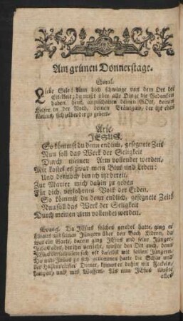 Am grünen Donnerstage