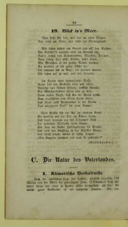 1. Klimatische Verhältnisse
