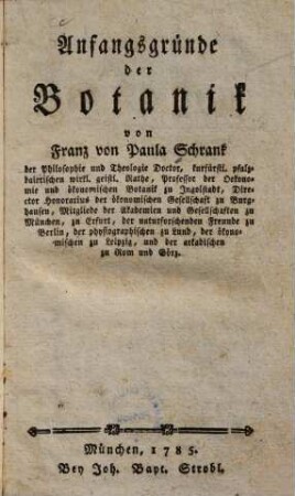 Anfangsgründe der Botanik