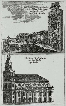 Grundsteinlegung für die Dresdner Kreuzkirche