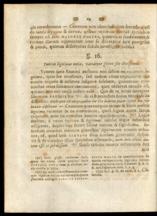 §. 16. Tutelae legitimae notio, variaeque species seu divisiones.