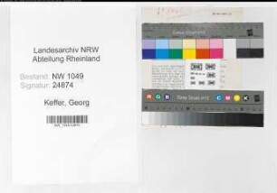 Entnazifizierung Georg Keffer , geb. 26.02.1898 (Schlosser)