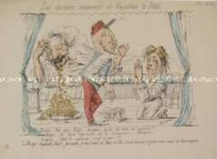 Les derniers moments de Napoléon le Petit - Karikatur auf den Sturz von Napoleon III.