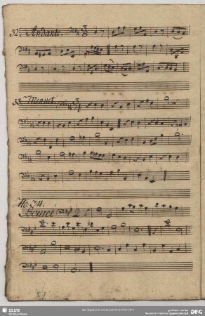 33. Anonymus, Menuette, Es-Dur